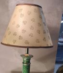  tres jolie lampe  en ceramique marbré vert et vernisée 1970
