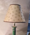  tres jolie lampe  en ceramique marbré vert et vernisée 1970