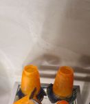 lot de 3Tulipes Art Deco en Pate De verre pour lampe lustre