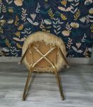 Tabouret  moumoute vintage