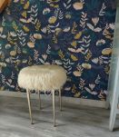 Tabouret  moumoute vintage