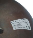 Suspension ronde en verre et laiton Made In France