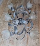 Plafonnier métal et pates de verre