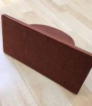 Porte-lettres en cuir acajou