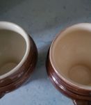 2 bols à soupe grès céramique Tête de Lion