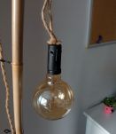 Lampe en bois faite main Ampoule type Edison