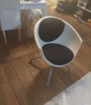 2 Fauteuils siège IKEA GUBBO vintage noir et blanc