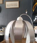 suspension luminaire argentée