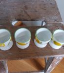 4 coquetiers motifs citron