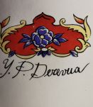 J.P. Derevia, Grand VASE en céramique aux faisans, signé en 