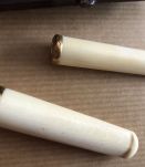 Fume cigarette ivoire et or ancien, 2 corps