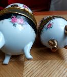 Lot 2 œufs porcelaine 