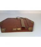 Art Déco - Porte-journaux mural (modèle rare) - Bois, cuivre