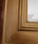 Miroir en bois biseauté doré 