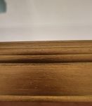 Miroir en bois biseauté doré 