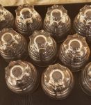 12 verres vintage pied étoile liseré doré