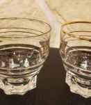 12 verres vintage pied étoile liseré doré