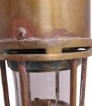 Lampe à huile de mineur / Cuivre et verre / Belgique