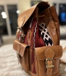 Sac à dos en cuir Kilim 