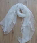 Grand Foulard ou Etole Blanche Fine