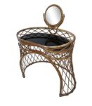 coiffeuse en rotin vintage année 60