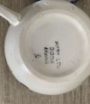 Lot 16 tasses à café  porcelaine Digoin Mary Lou an 40