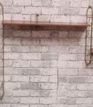 etagere 1960 acier faux bois et chrome or 4 montants   184 c