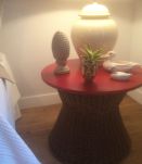 Table basse pied rotin