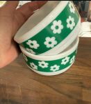 2 ramequins  Flower pop Arcopal