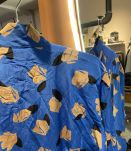 Chemise bleue à motifs vintage 