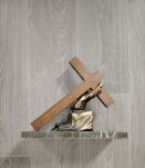 Statuette  vintage en régule jésus christ