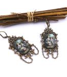 Boucles d'oreilles vintage, rétro, esprit couture,  rétro