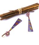 Boucles d'oreilles pendentif customisé et verni, émail