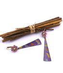 Boucles d'oreilles pendentif customisé et verni, émail