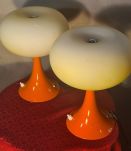 paire Lampe De Table Prisma Champignon 1975 a 80, Ufo A Spac