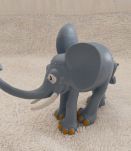 miniature figurine animaux éléphant gris plastique