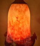 lampe bronze abat jour pate de verre signé eross de france n