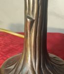 lampe bronze abat jour pate de verre signé eross de france n