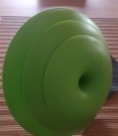 Plats de service plastique vert (lot de 3 empilables)