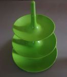 Plats de service plastique vert (lot de 3 empilables)