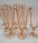  Ensemble de 9 flûtes vintage Rosaline 