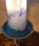 lampe bronze art nouveau tulipe pate de verre signé lumieres