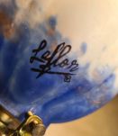 lampe bronze ciselé art nouveau avec tulipe signé laflore  ,