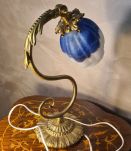lampe bronze ciselé art nouveau avec tulipe signé laflore  ,