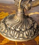 lampe bronze et laiton   tulipe,translucide  38x33 elec ok ,