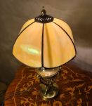 lampe a petrol laiton vintage elec ok abat jour verre et plo
