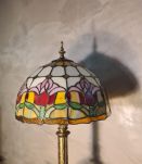 lampe bronze art nouveau ancienne restauré,abat jour verre v
