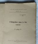 l'émigration dans le Var 1789-1825 - édition 1923 - Dédicace