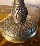  lampe, pied bronze ciselé 19e siècle ,et jolie abat jour vi