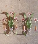 Paire d'appliques a décor végétal